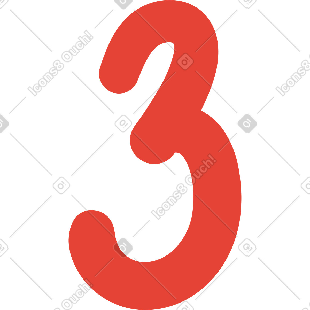 Ilustración Red 3 digit en estilo Surr a descargar en PNG y SVG