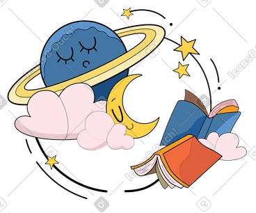 Bedtime story PNG, SVG
