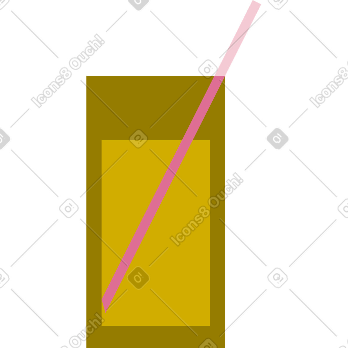 Bere nel bicchiere con la cannuccia illustrazione in stile Vector scarica in PNG, SVG