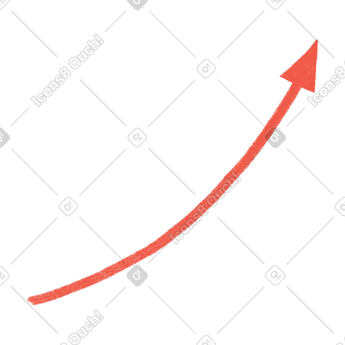 下载 Tutti 风格的 Red linear arrow 插画，支持 PNG、SVG 格式