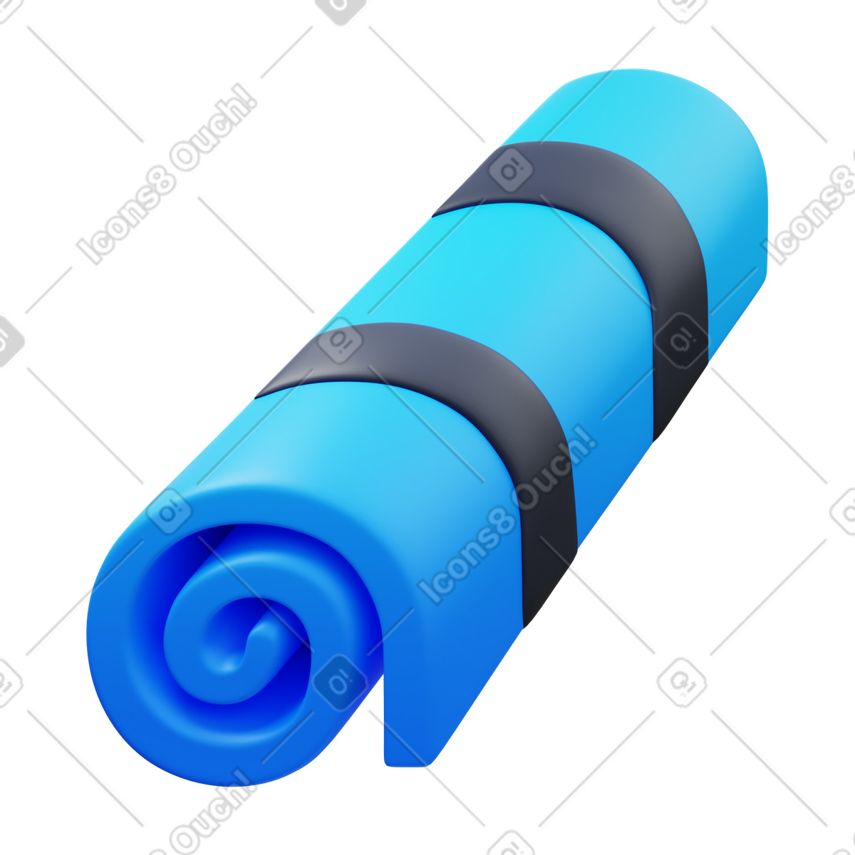Yoga mat illustrazione in stile 3D Fluency scarica in PNG, SVG