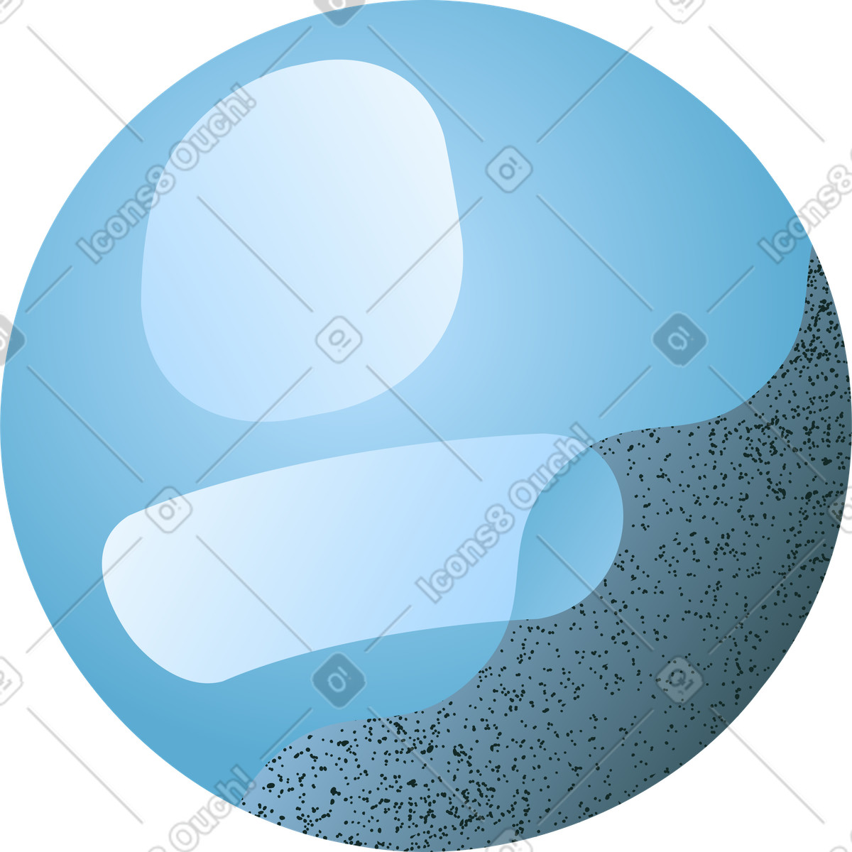 下载 Concept 风格的 蓝色球体中的用户图标 插画，支持 PNG、SVG 格式