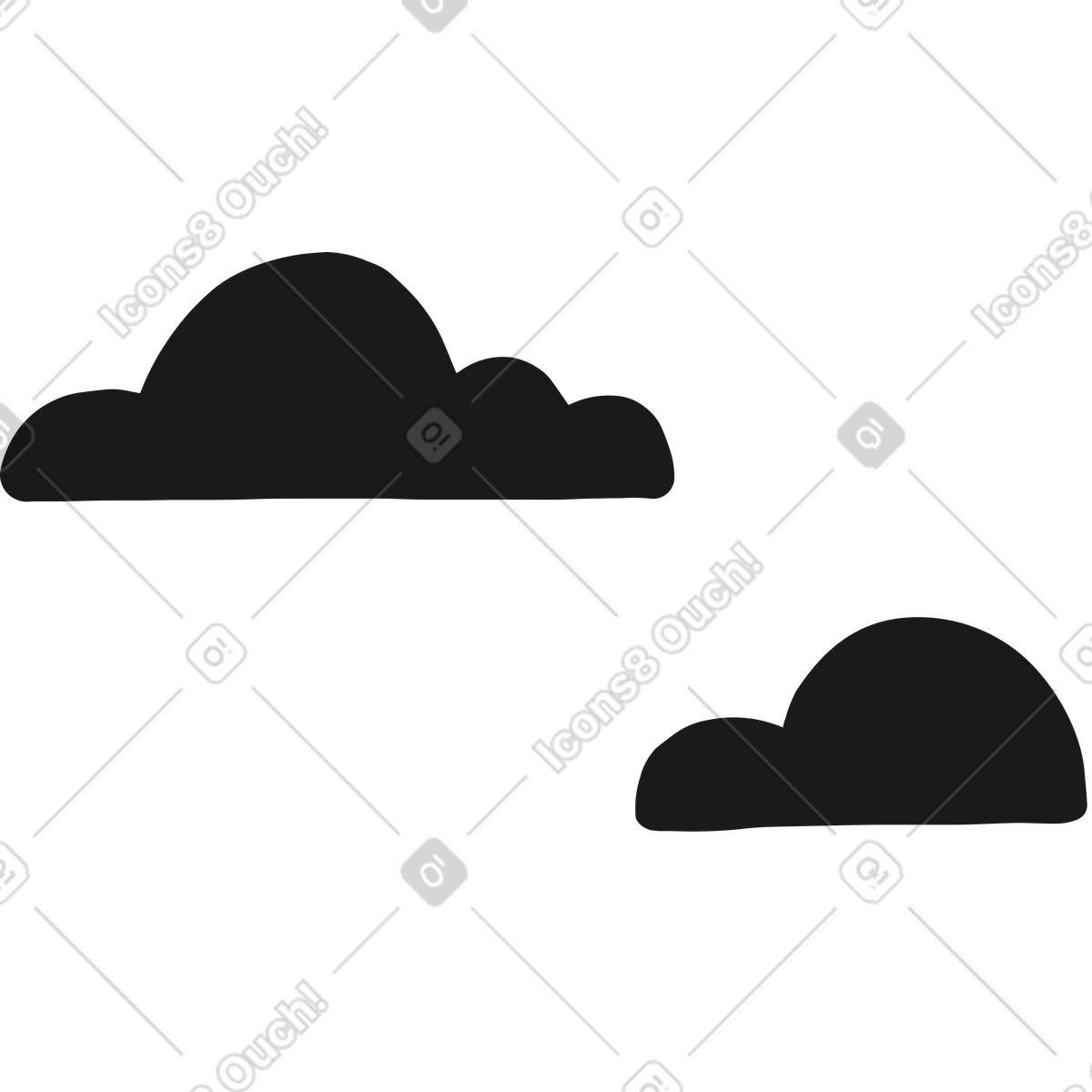 Illustration Des nuages dans le style Taxi à télécharger aux formats PNG, SVG