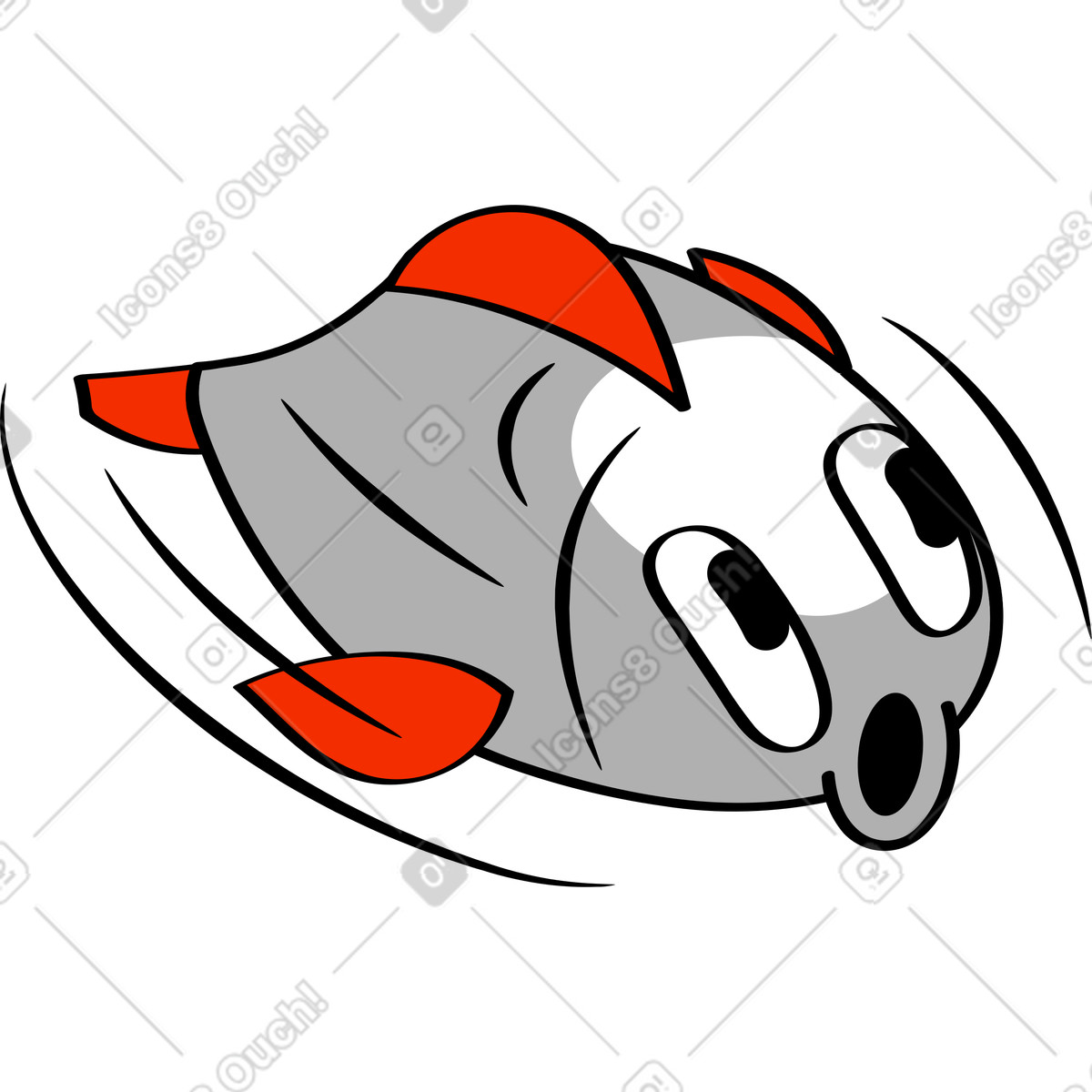Looney スタイルの 魚 のイラストをPNG、SVG形式でダウンロード