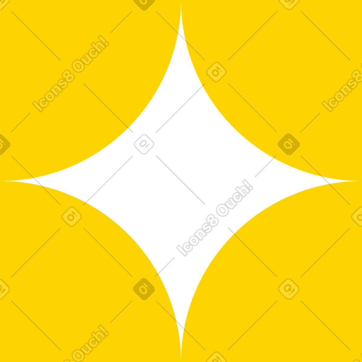 Star inside square illustration in Framework style download in PNG, SVG