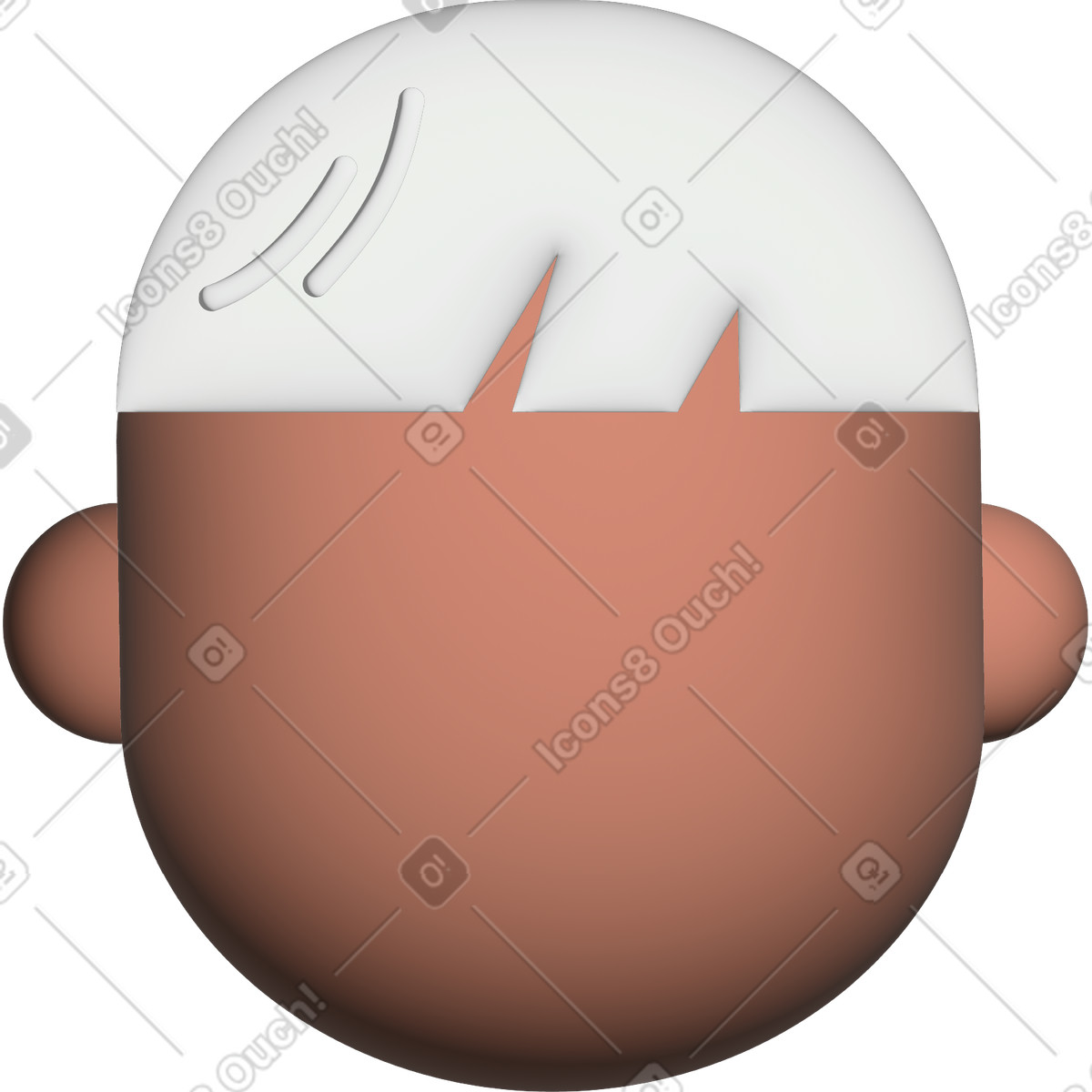 Illustration Tête à frange droite dans le style Cartoony télécharger aux formats PNG, SVG