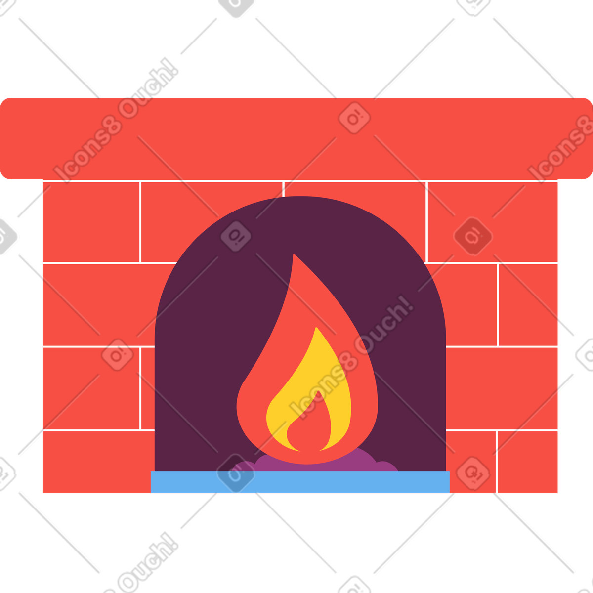 Ilustración animada Chimenea en estilo Sammy a descargar en GIF, Lottie (JSON), AE