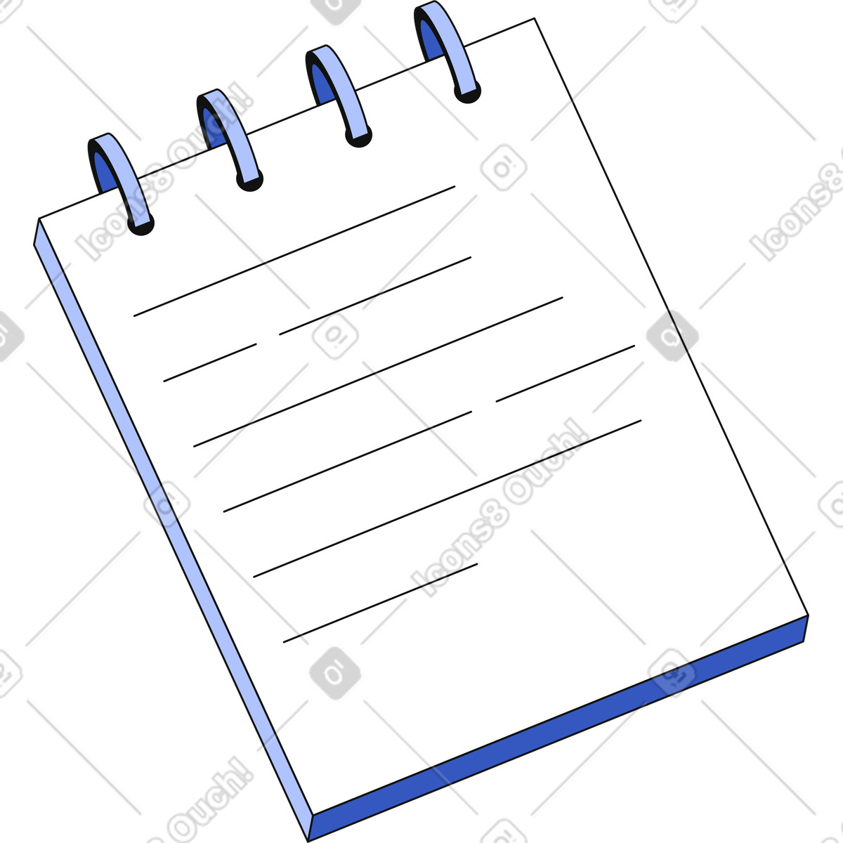 Blocco note di testo illustrazione in stile Techny scarica in PNG, SVG