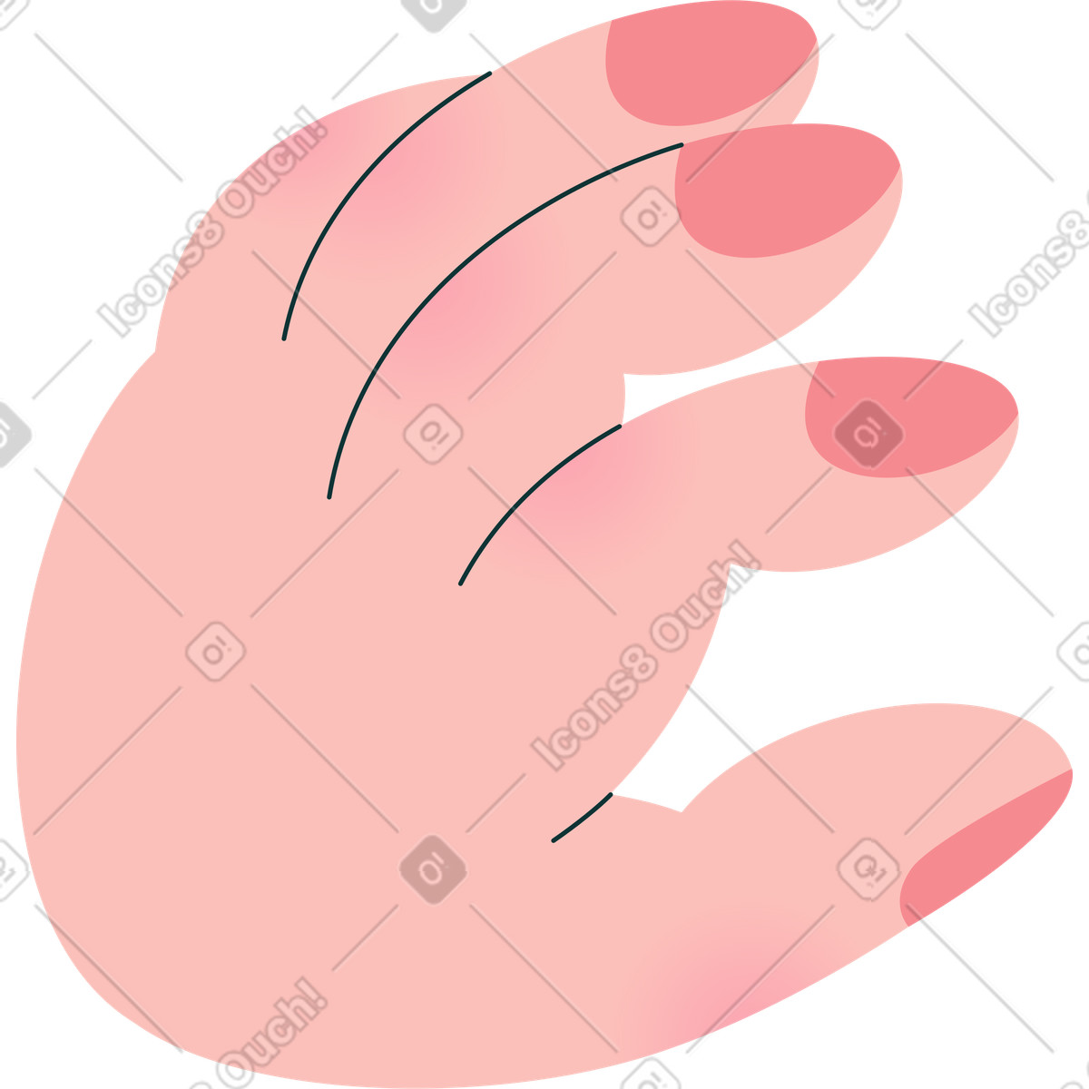 Florid 스타일의 손 일러스트레이션 PNG, SVG 다운로드