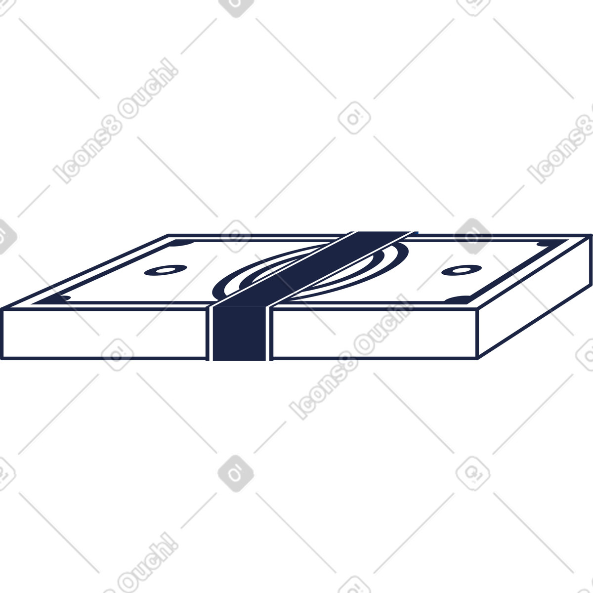 Banknote illustration in Urban Line style download in PNG, SVG