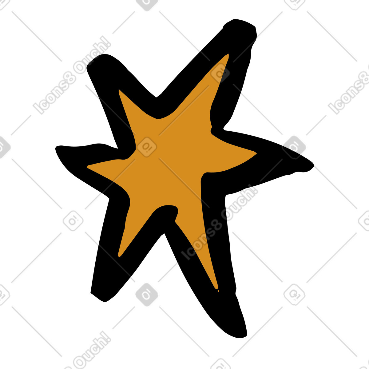 Stern-Illustration im Scandi-Stil als Download in PNG, SVG