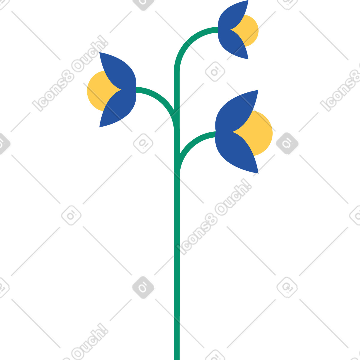 Ilustração de Flores em no estilo Spot para baixar em PNG, SVG