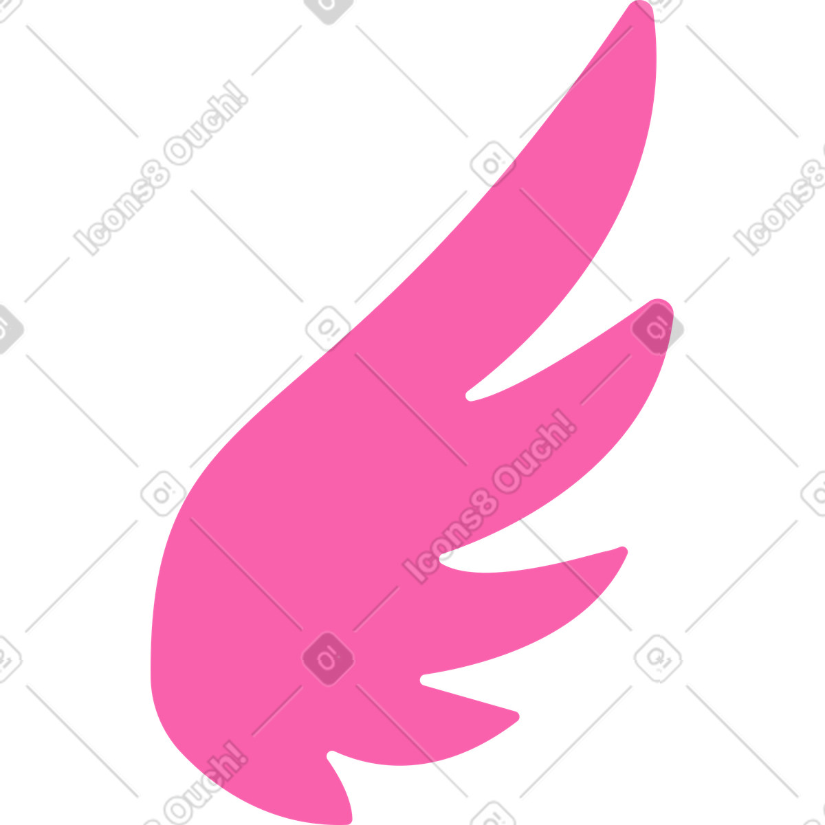 Wing illustration in Whimsy style download in PNG, SVG