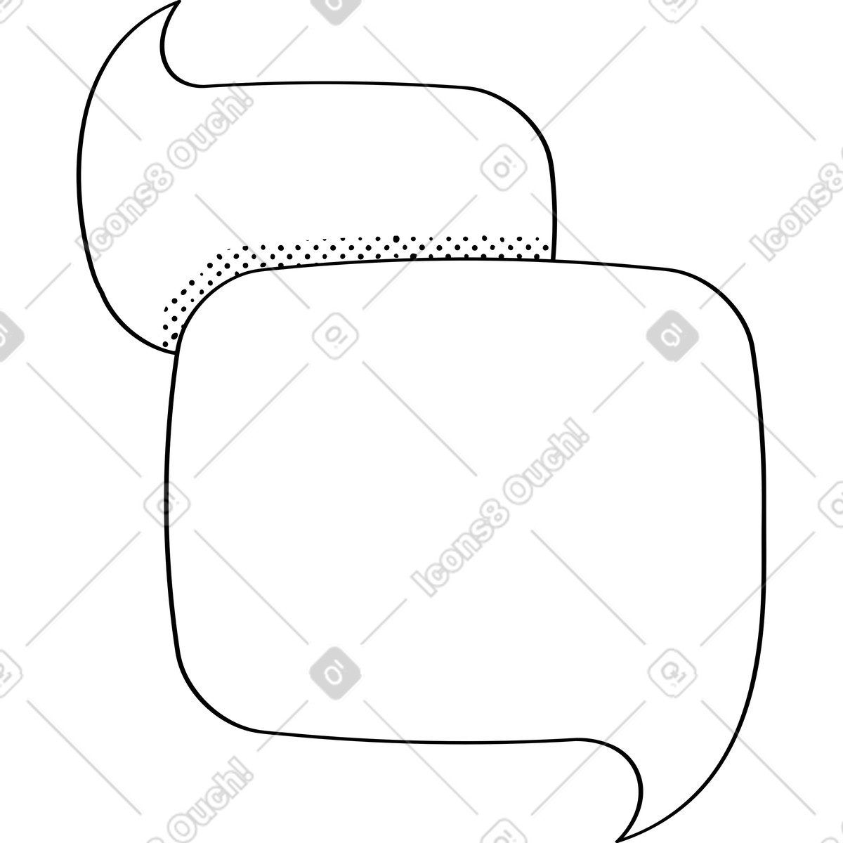 Ilustração de Balão fala em no estilo Looney para baixar em PNG, SVG