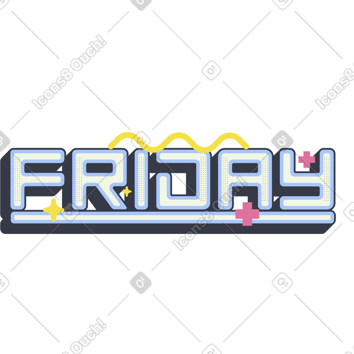 Friday illustration in Abstract style download in PNG, SVG