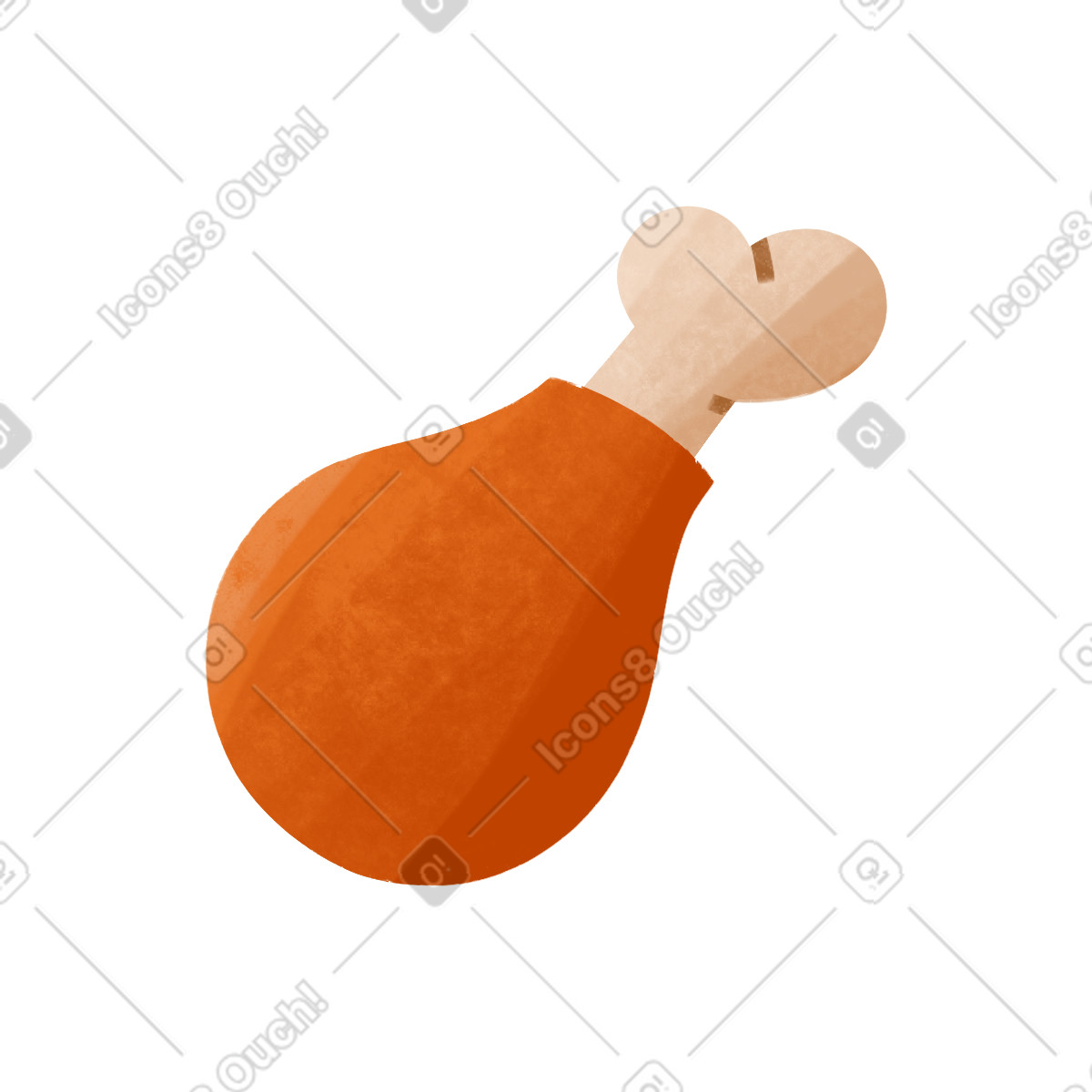 Ilustración Pollo en estilo Bonbon a descargar en PNG y SVG