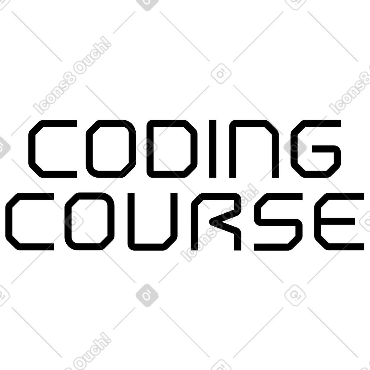 Lettering coding course illustration in Space style download in PNG, SVG