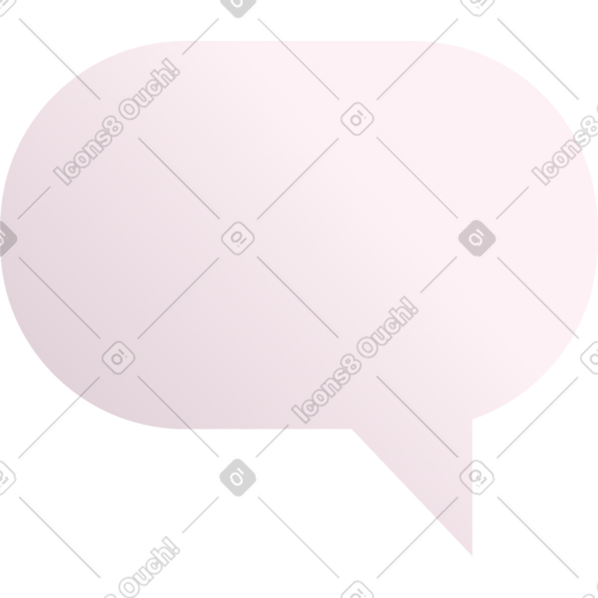Speech bubble grey illustration in Silky style download in PNG, SVG