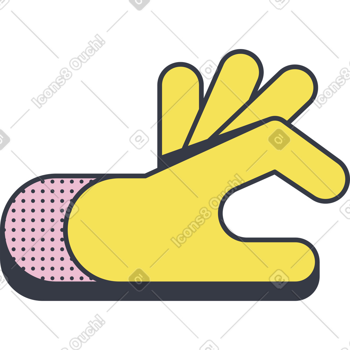 Mano illustrazione in stile Abstract scarica in PNG, SVG