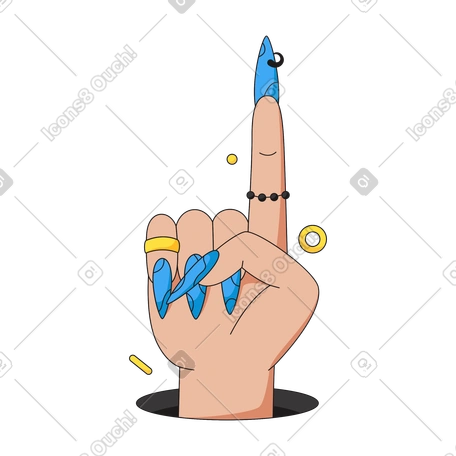 反手指数朝上 PNG, SVG
