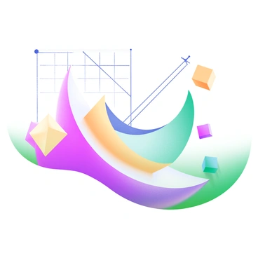 A modern pastel illustration featuring a prominent "parabola" shape in the center, gracefully curving upwards. Surrounding the parabola are various "quadratic" elements, including distinct "axes" and "grid lines" that emphasize the mathematical theme. Soft pastel colors like pink, blue, and yellow fill the background, creating a harmonious blend. Additional geometric shapes, such as "squares" and "triangles," are scattered around, complementing the overall composition. The overall arrangement creates a sense of balance and structure within the image.