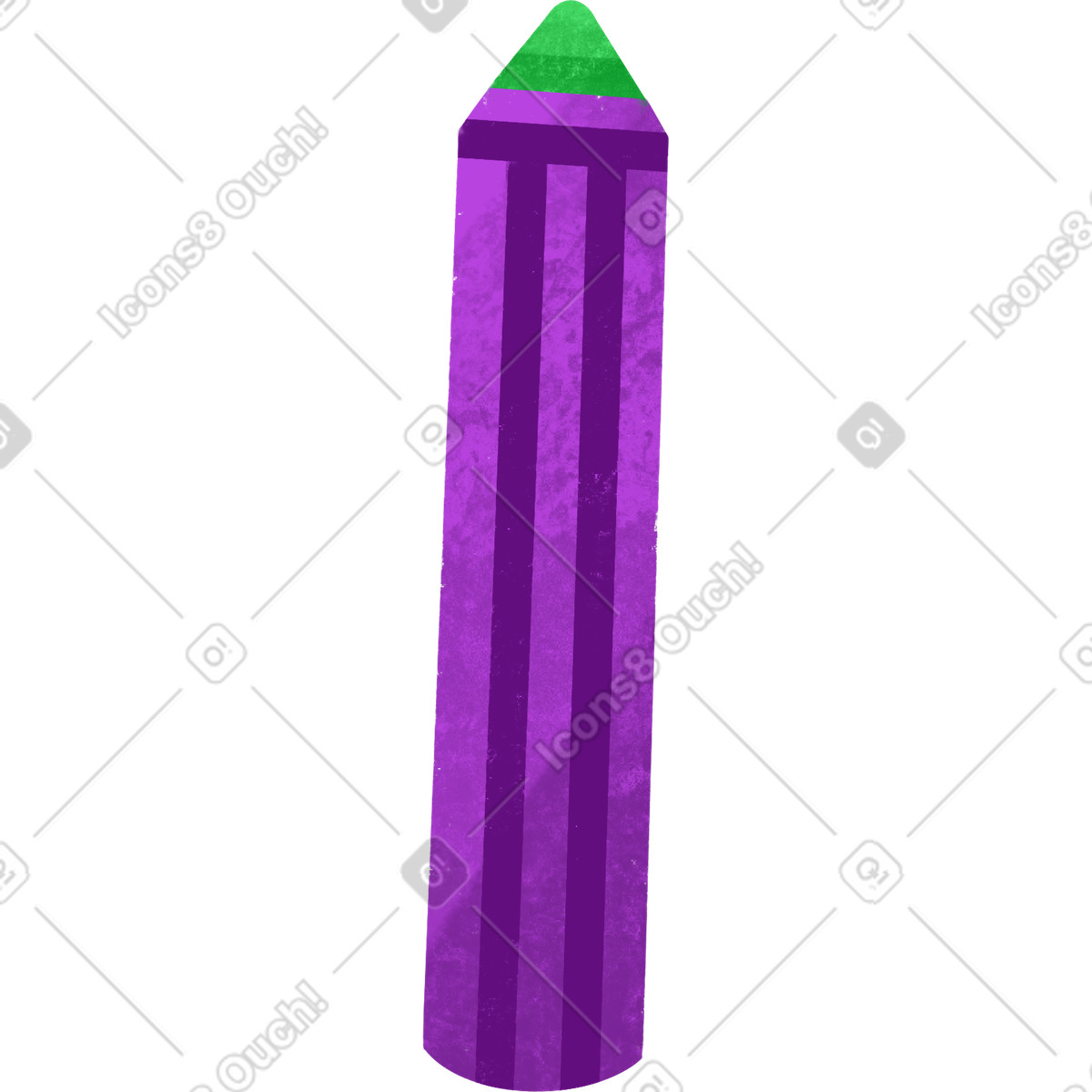 Buntstift grün-Illustration im Bonbon-Stil als Download in PNG, SVG