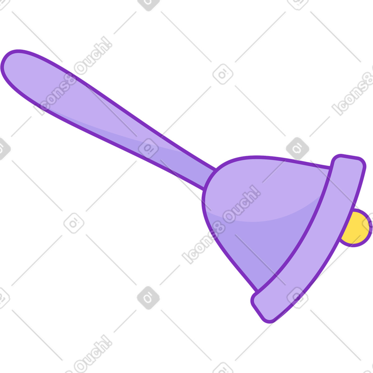 Ilustración Campana morada en estilo Elastic a descargar en PNG y SVG