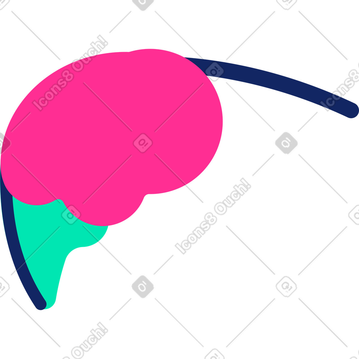 Fiore illustrazione in stile Cyborg scarica in PNG, SVG