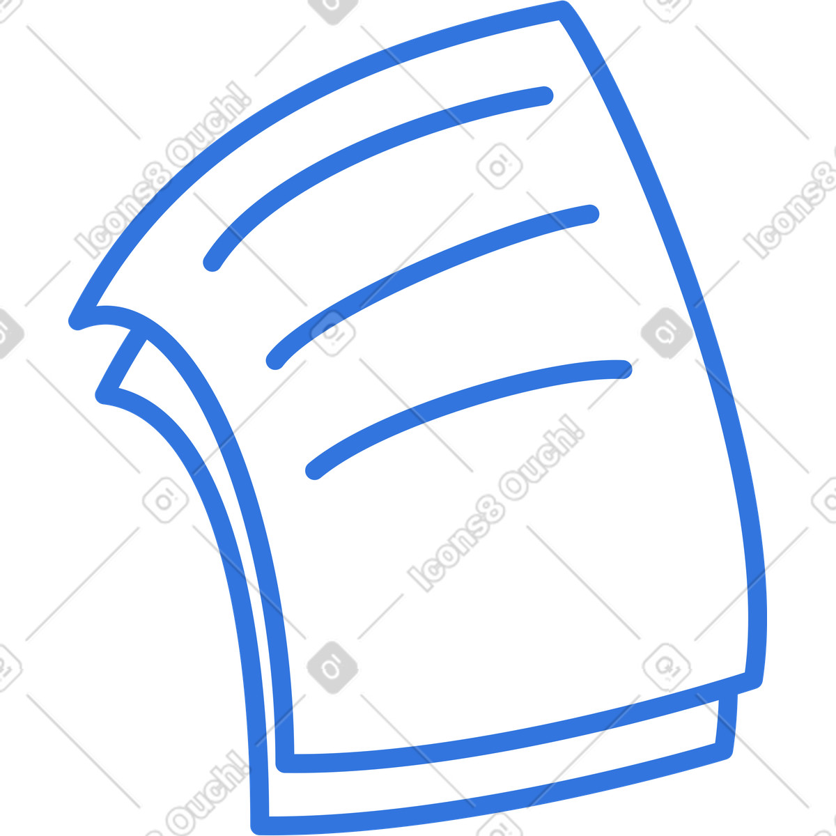 Paper illustration in PNG, SVG