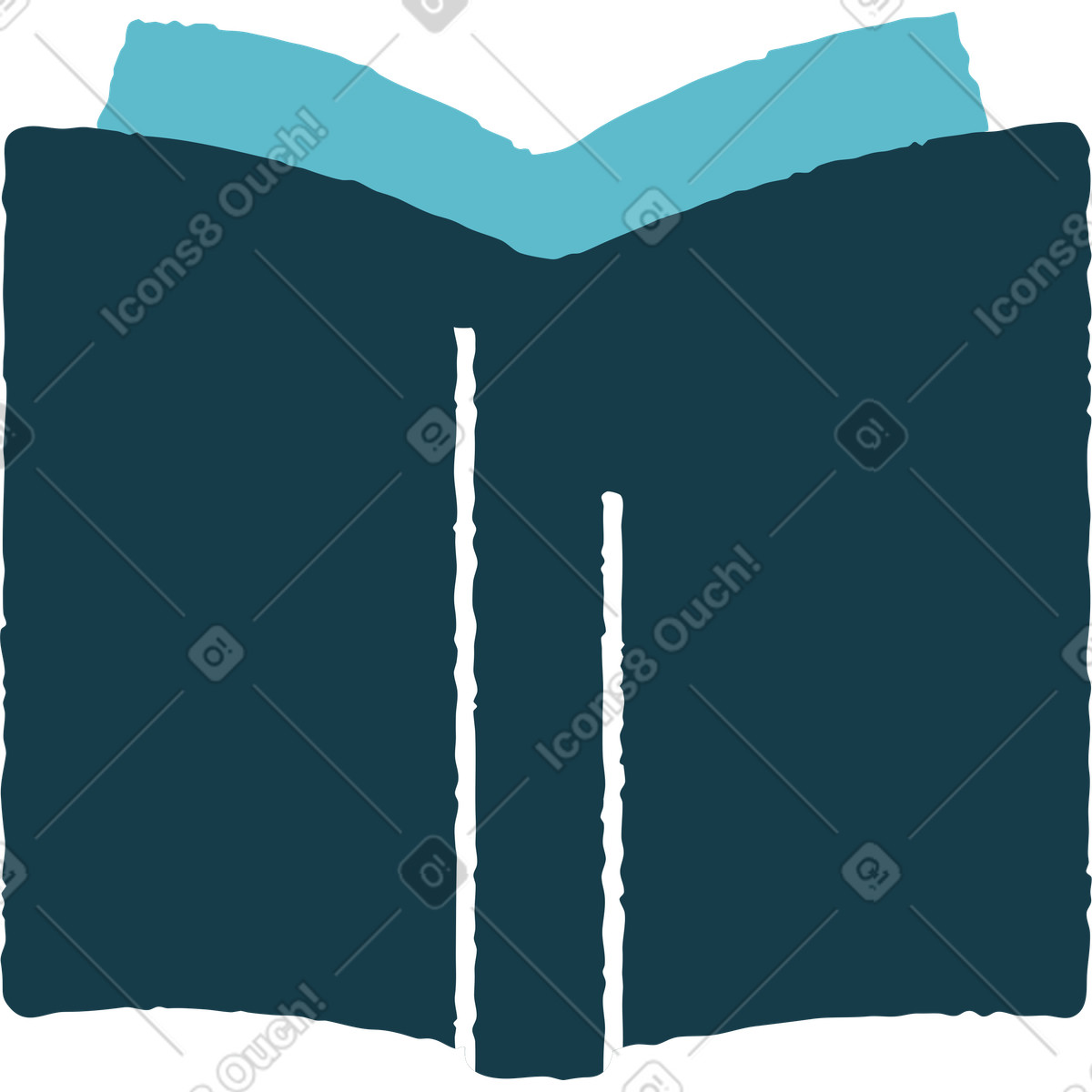 Offenes buch-Illustration im Flamenco-Stil als Download in PNG, SVG