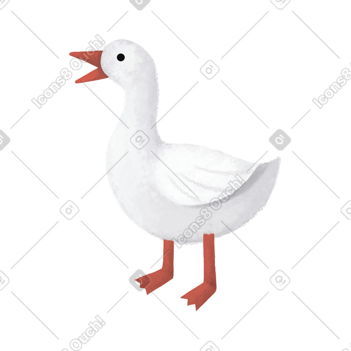 Ilustração de Ganso em no estilo Family para baixar em PNG, SVG