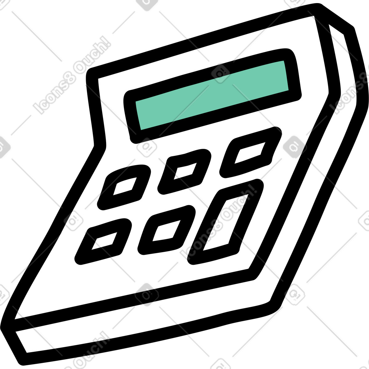 Иллюстрация Калькулятор в стиле Notes — скачать в форматах PNG, SVG