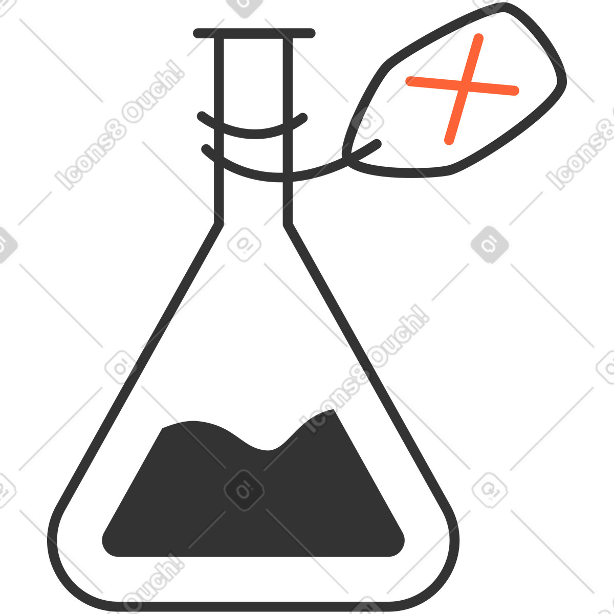 Kolbenlabor-Illustration im Crayon-Stil als Download in PNG, SVG