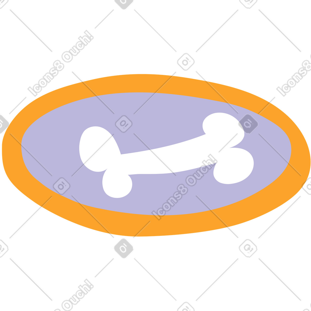 Illustration Peinture avec os dans le style Woof à télécharger aux formats PNG, SVG