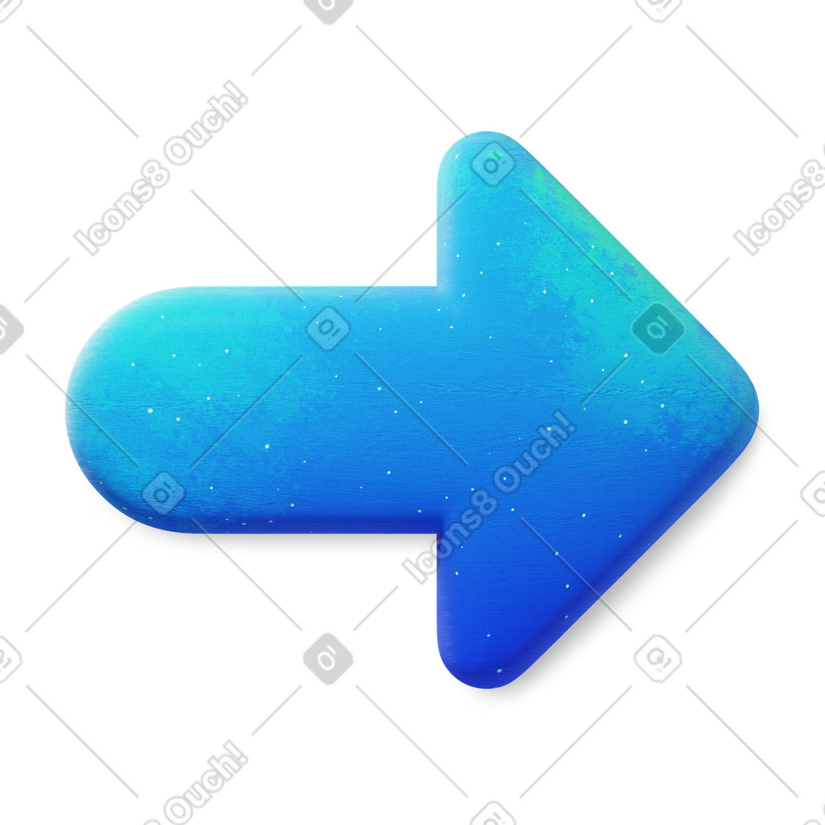 3D Microsoft Fluent illustration 스타일의 Arrow right direction symbol with blue gradient and starry texture 일러스트레이션 PNG, SVG 다운로드