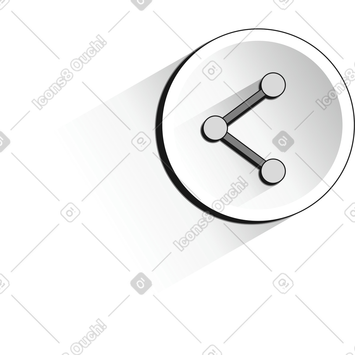 Ilustración Share interface control used for sending information to other applications en estilo Futuristic a descargar en PNG y SVG