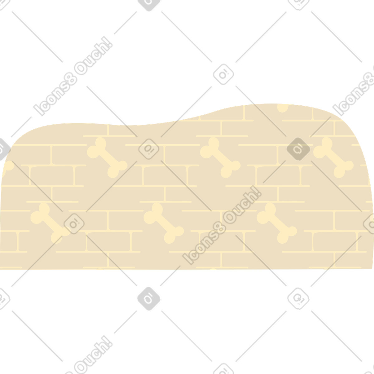 Illustration Fond avec un os dans le style Woof à télécharger aux formats PNG, SVG