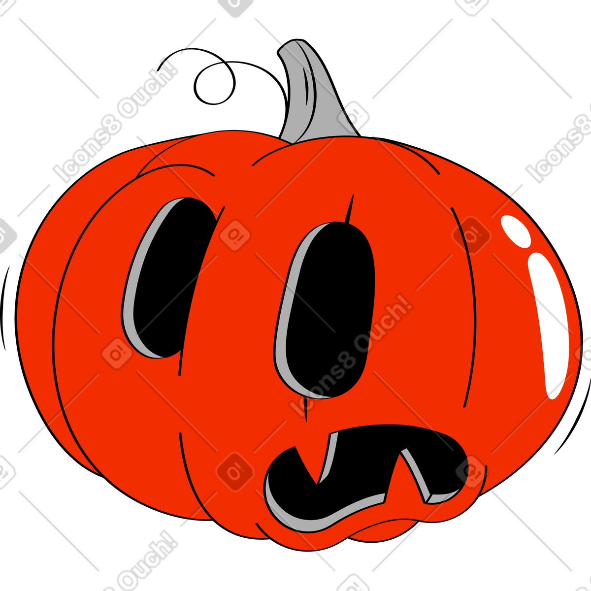 Ilustración Calabaza de halloween en estilo Looney a descargar en PNG y SVG