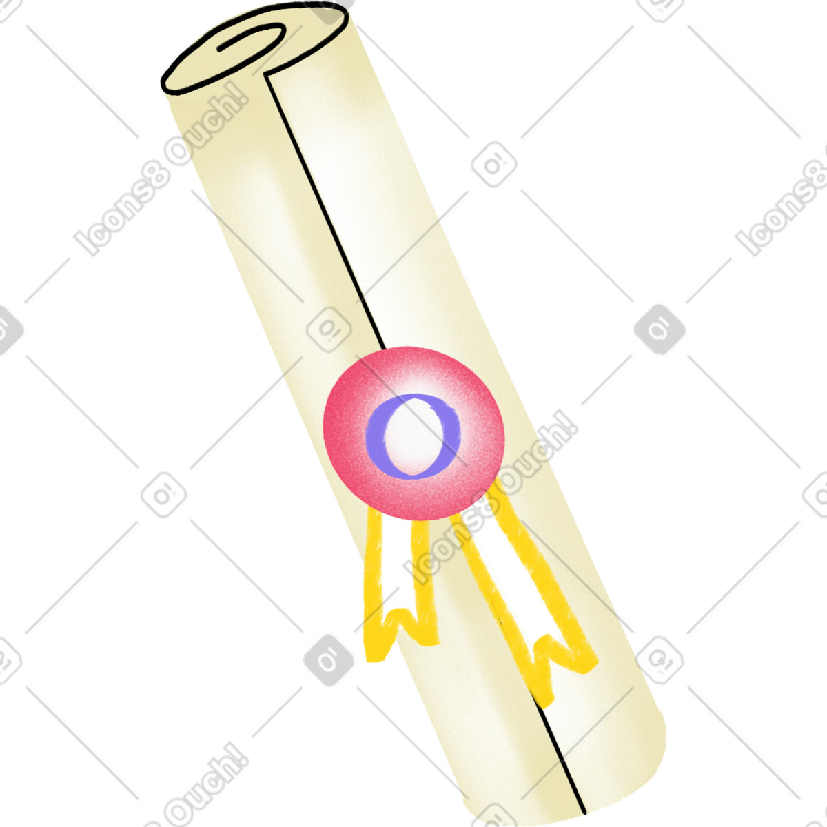 Diploma illustrazione in stile Bonny scarica in PNG, SVG
