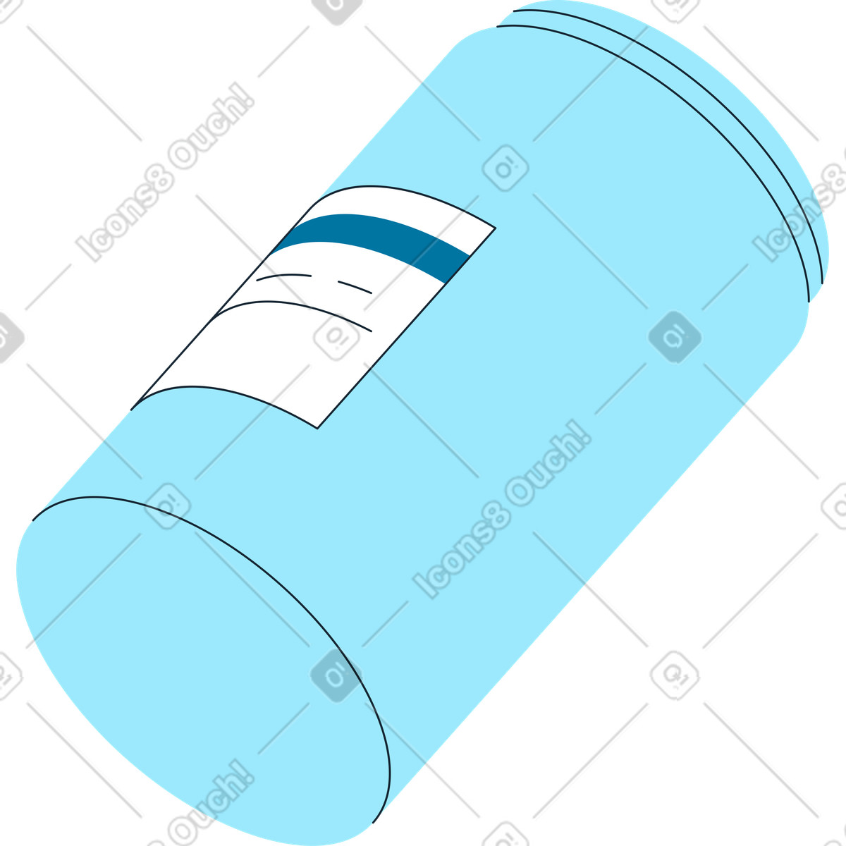 Pill bottle illustration in Indigo style download in PNG, SVG