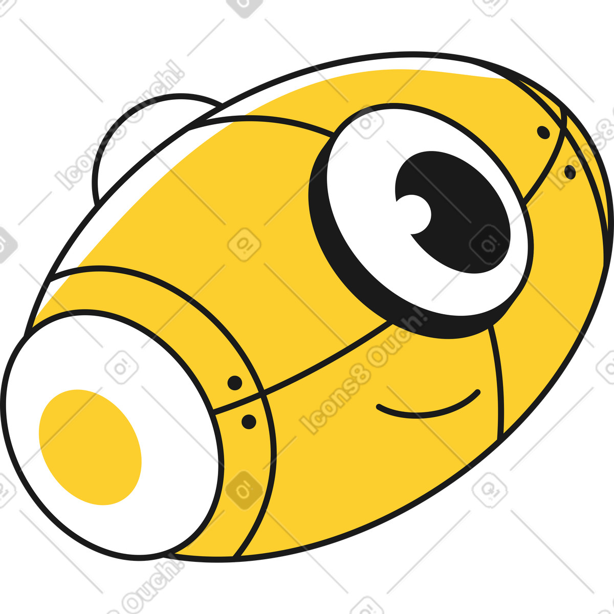 Taxi 스타일의 로봇 헤드 일러스트레이션 PNG, SVG 다운로드