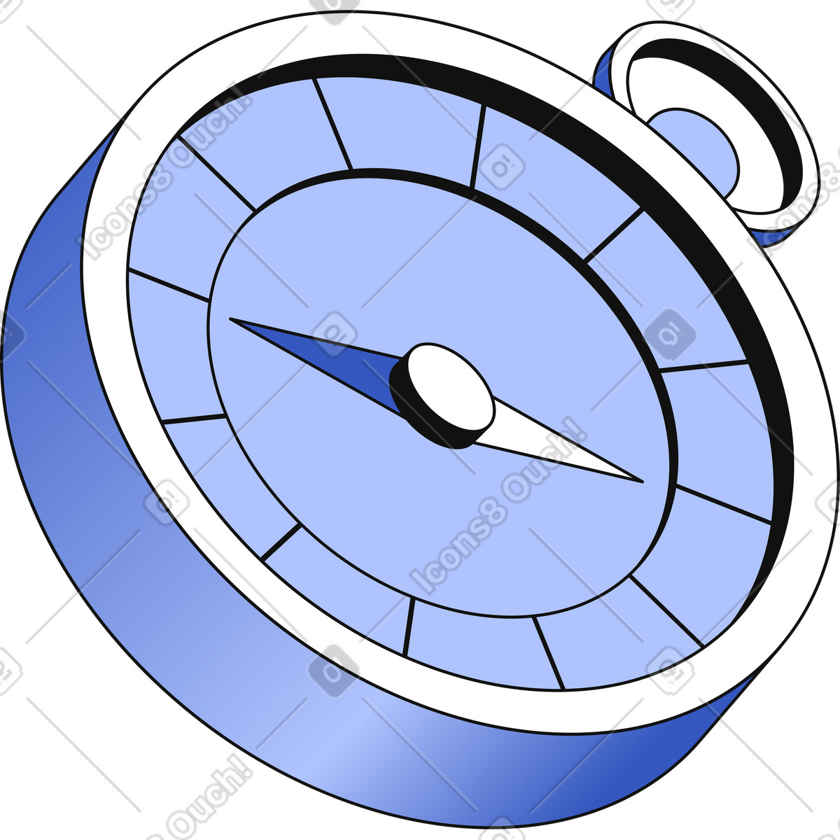 Ilustración Brújula en estilo Techny a descargar en PNG y SVG