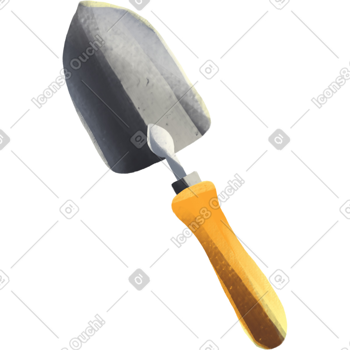 Garden hand shovel illustrazione in stile Sunday scarica in PNG, SVG