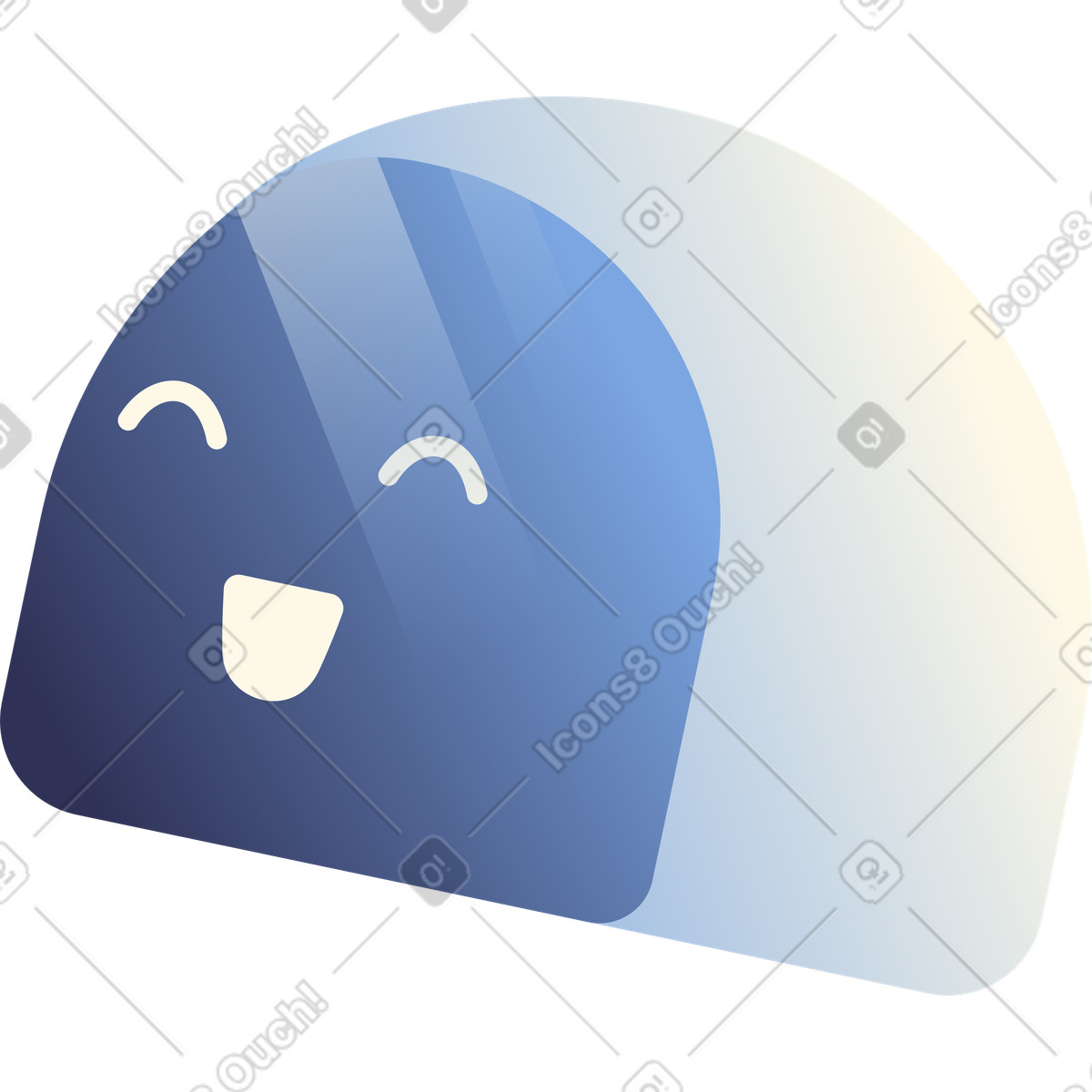 Bot head illustration in Beam style download in PNG, SVG