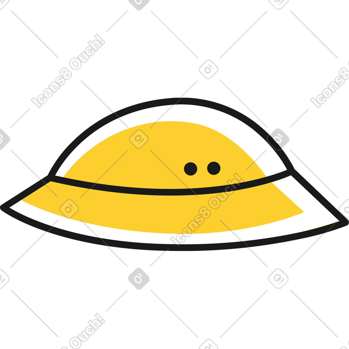 Illustration Casque colonial dans le style Taxi à télécharger aux formats PNG, SVG
