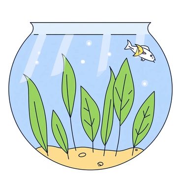 A glimpse of underwater plants swaying gently in a clear pond