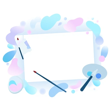 A table is covered with a variety of paint swatches in different shapes and sizes. Each swatch displays a unique shade, showcasing a spectrum of colors from soft pastels to vibrant hues. The swatches are arranged in an overlapping manner, creating an engaging composition. The background features a subtle texture that complements the vivid colors of the paint swatches. A few brushes and a small palette with mixed colors are placed beside the swatches, hinting at an ongoing painting project.