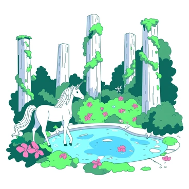 Turn a photo of an ancient ruin into a fantasy illustration with mythical creatures