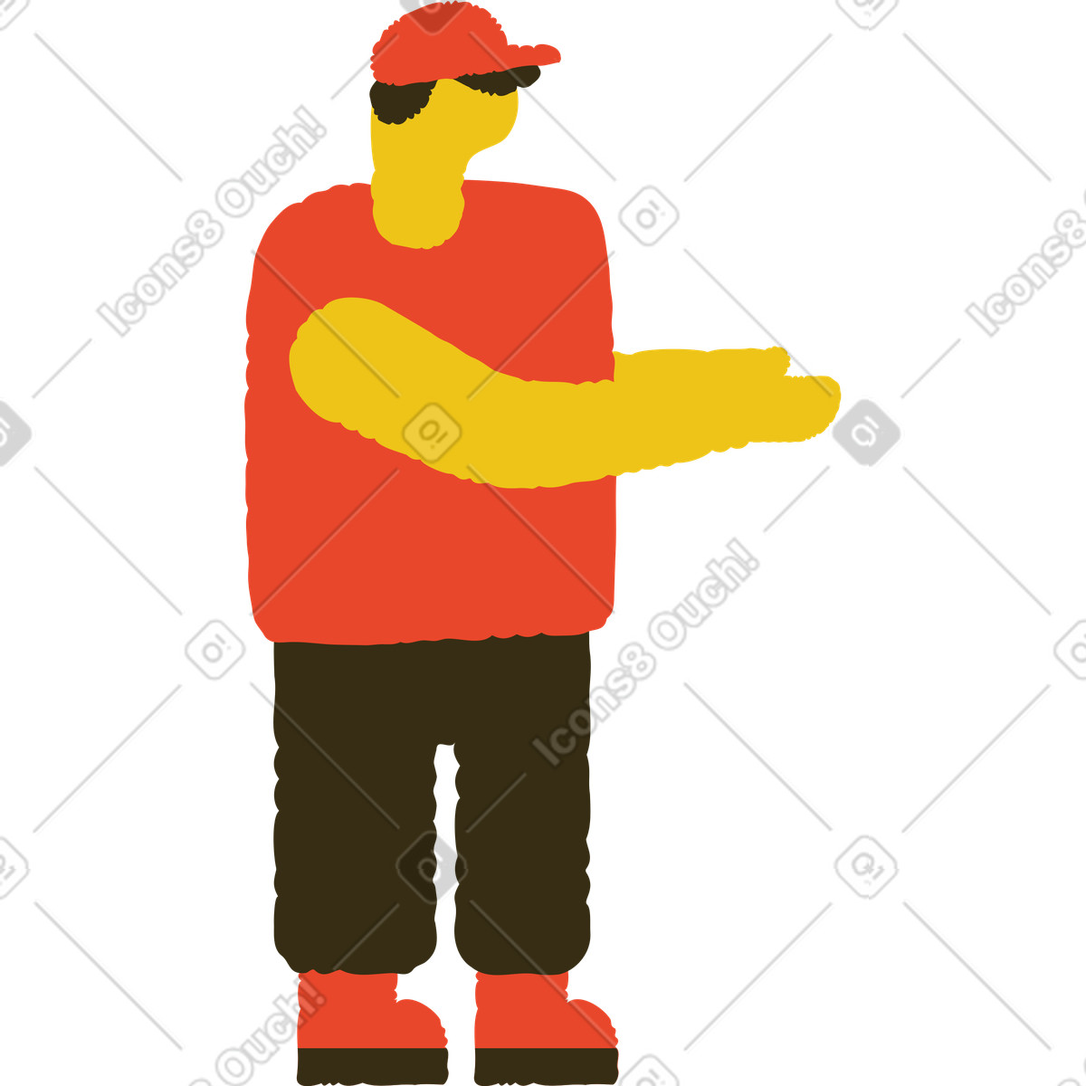 Bermuda スタイルの おとこ のイラストをPNG、SVG形式でダウンロード