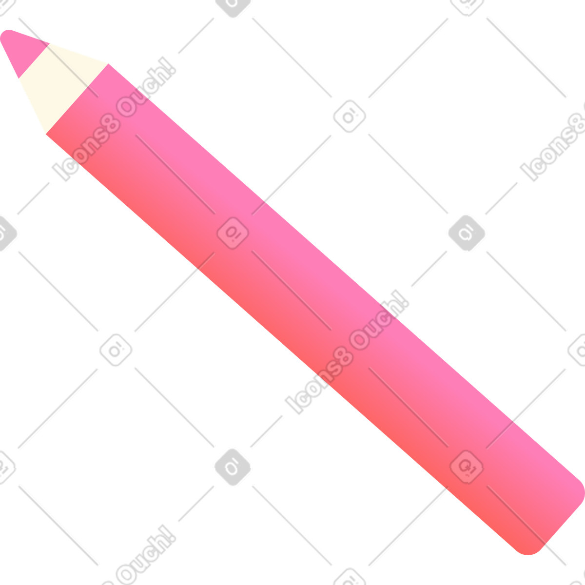 下载 Beam 风格的 粉色铅笔 插画，支持 PNG、SVG 格式